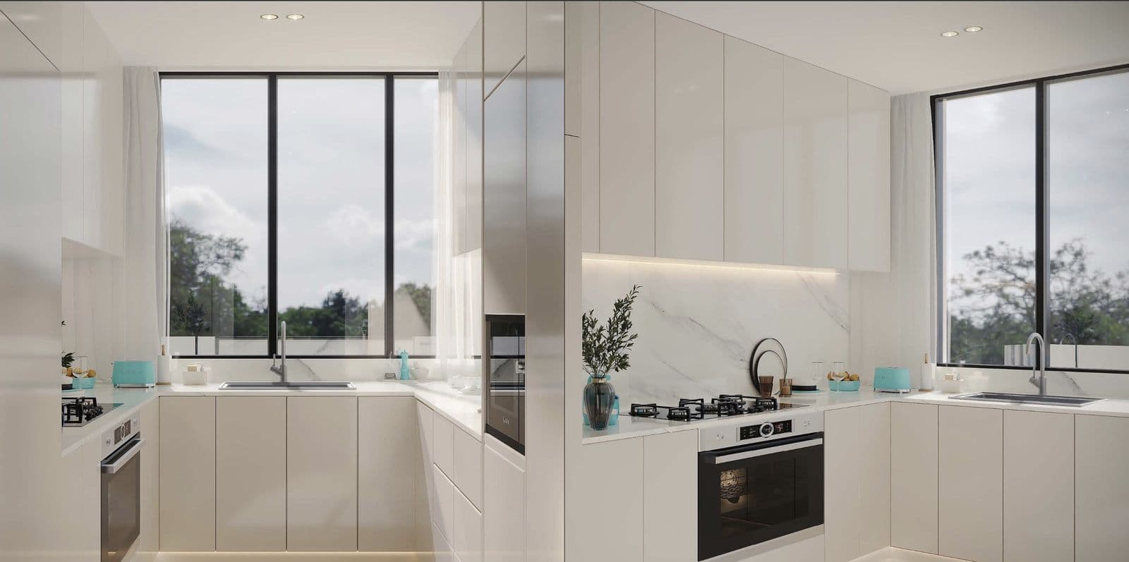 Cucina con elettrodomestici Bosch